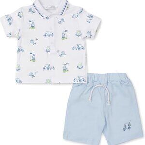 Kissy Kissy Hole In One Print Bermuda Short and Top Set - 9 months